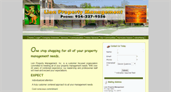 Desktop Screenshot of lionpropertymanagement.net